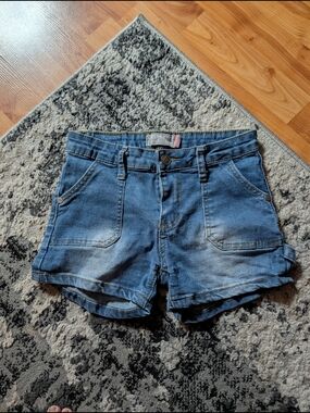 Element Girls Blue Washed Denim Shorts